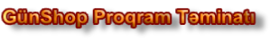 GünShop Proqram Təminatı